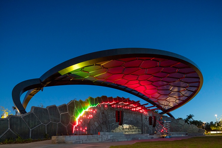 HOTA at night, Gold Coast Cultural Precinct